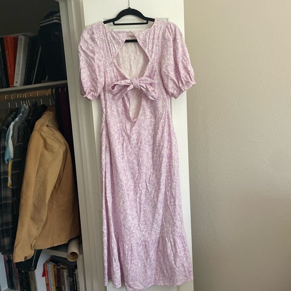 Who What Wear Lavender Prairie Floral Maxi Dress - Picture 4 of 7